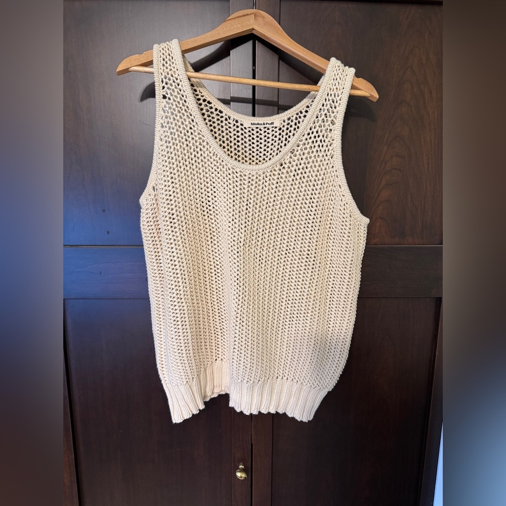 Misha & Puff Net Tank in Cream